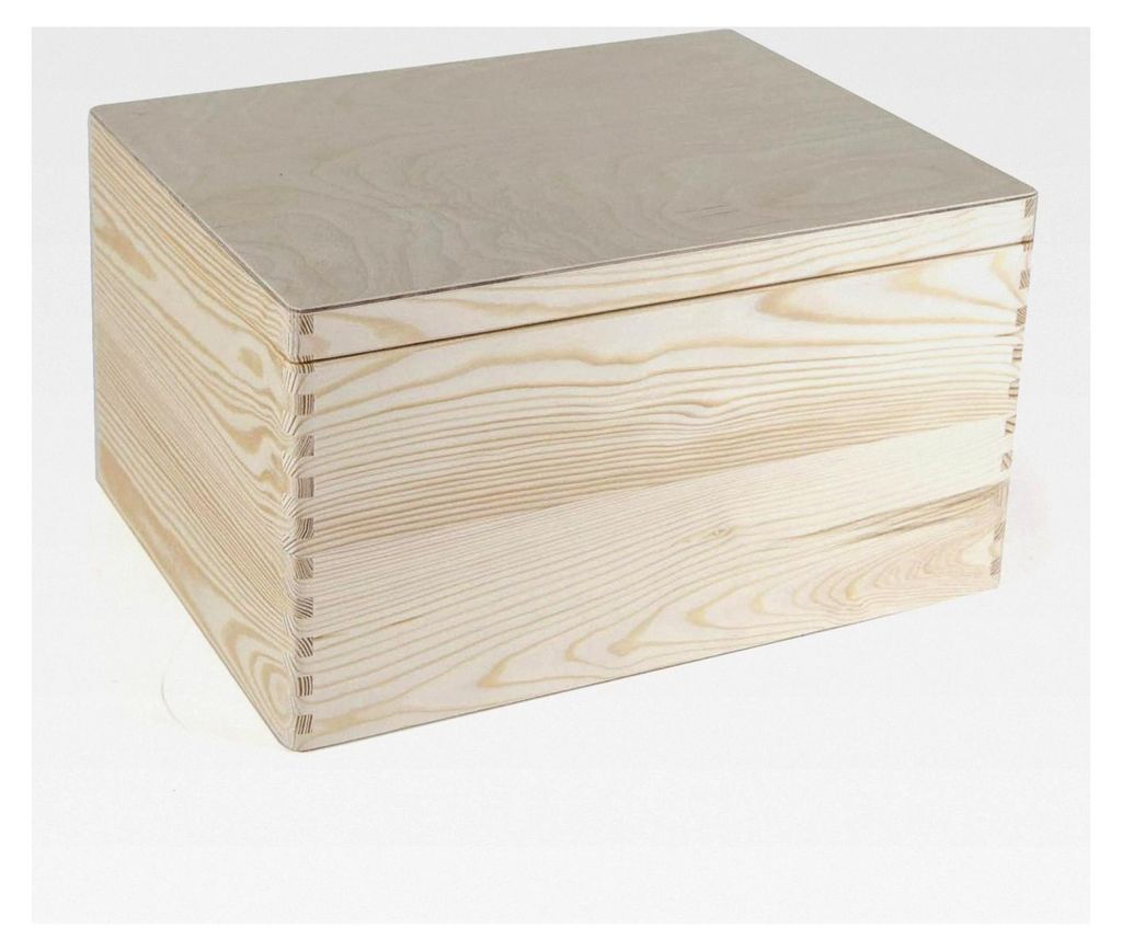Holzkiste 40 x 30 cm mit Deckel und ohne Griffe