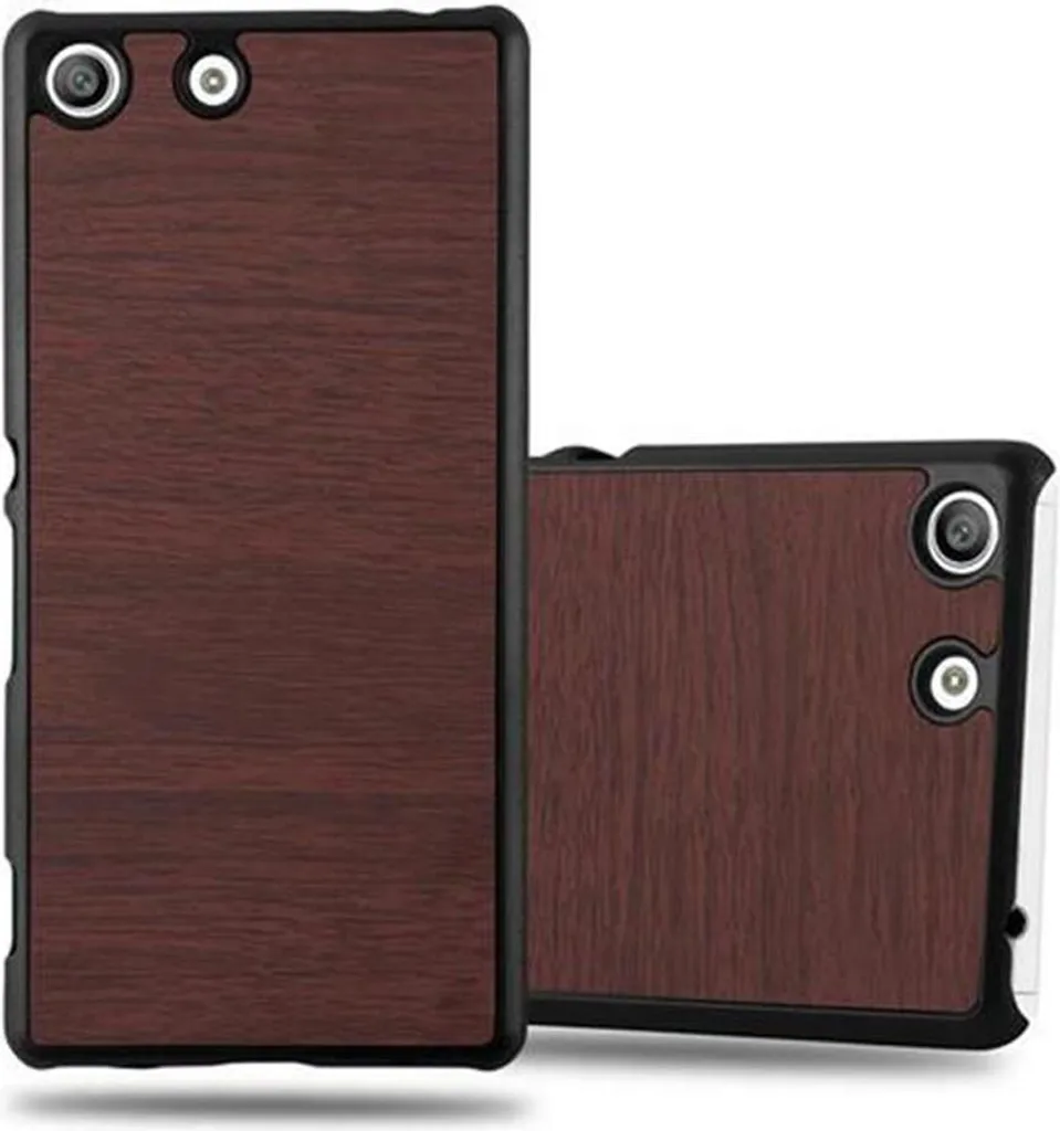 Offerta Cover Sony Xperia M5 Cadorabo Marrone Rigida Look Legno
