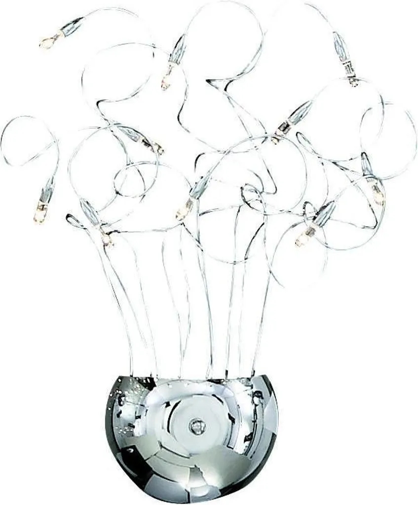 Applique Murale Loano Argentée - Lampe de Chevet Design pour la Chambre