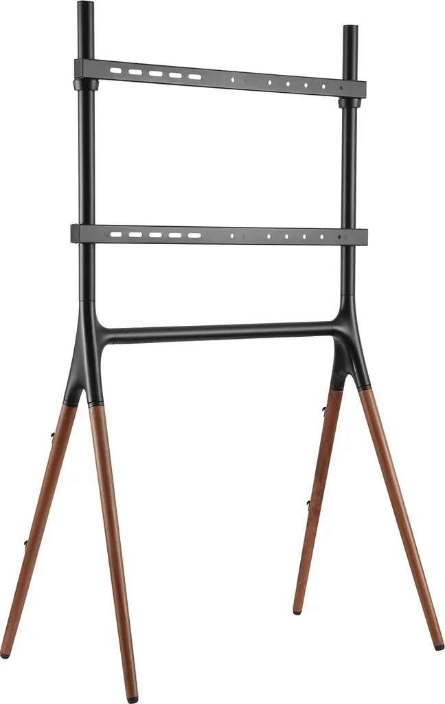 Support TV Pied Bois pour Écran Plat 49 à 70 Pouces Style Chevalet