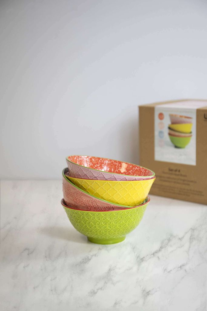 KitchenCraft Bol à céréales en céramique Bright Design - Image du produit 