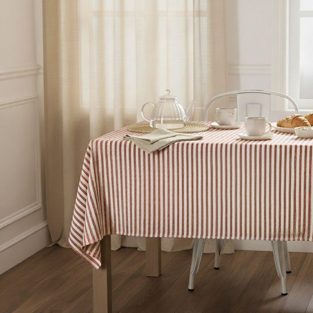 Horizon Tischdecke 140x140 cm Rot 140x250 cm 85% Baumwolle 15% Polyester Hergestellt in Europa