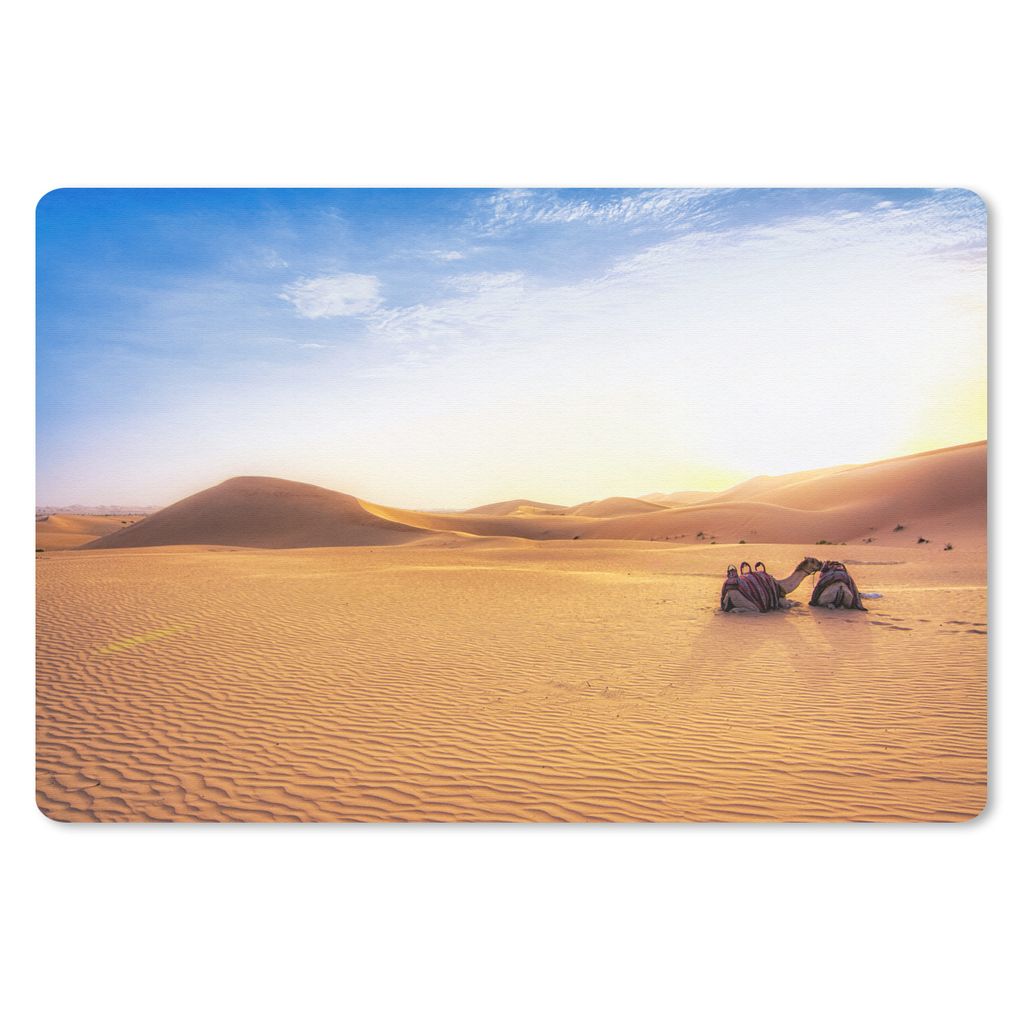 MuchoWow Schreibtischunterlage Kamel - Wüste - Sand 60x40 cm - XXL Mauspad - Großes Mauspad