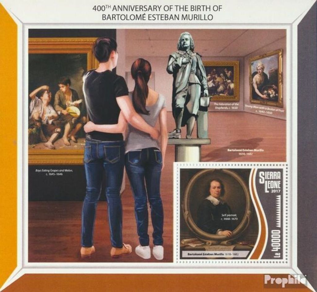 Briefmarken Sierra Leone 2017 Mi Block 1279 (kompl. Ausg.) postfrisch Bartolomé Esteban Murillo