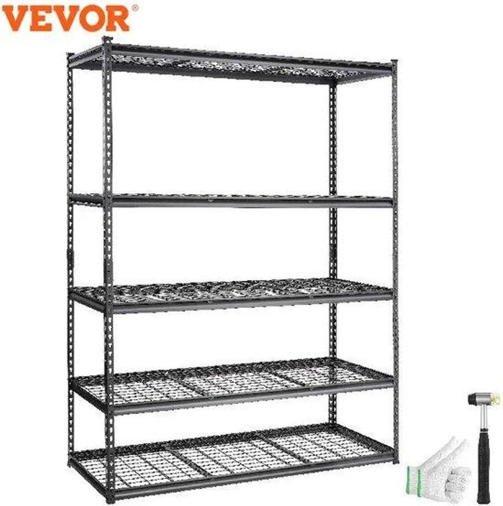 Offene Schrank - Wandregal - Verstellbare Platte - Metall - 5 Ebenen