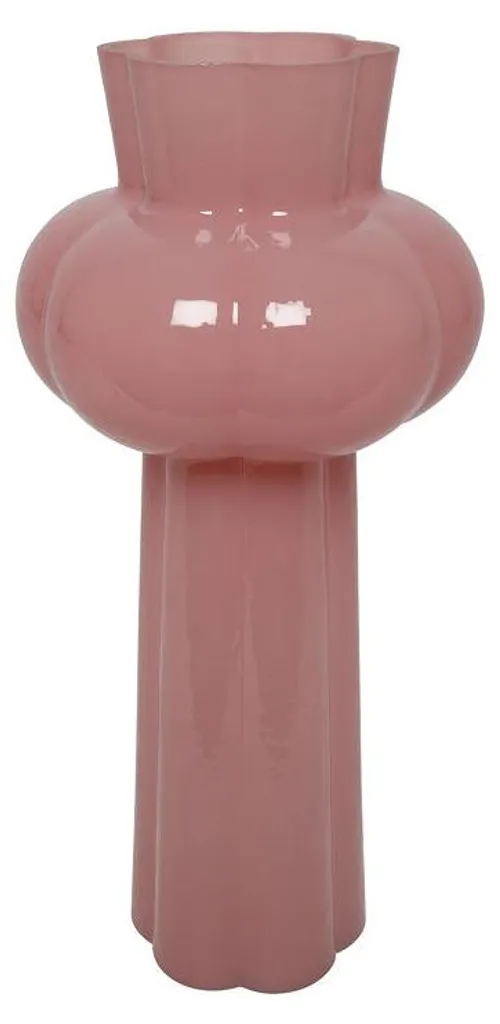 Grand vase décoratif rose Countryfield 35 cm en plastique résistant