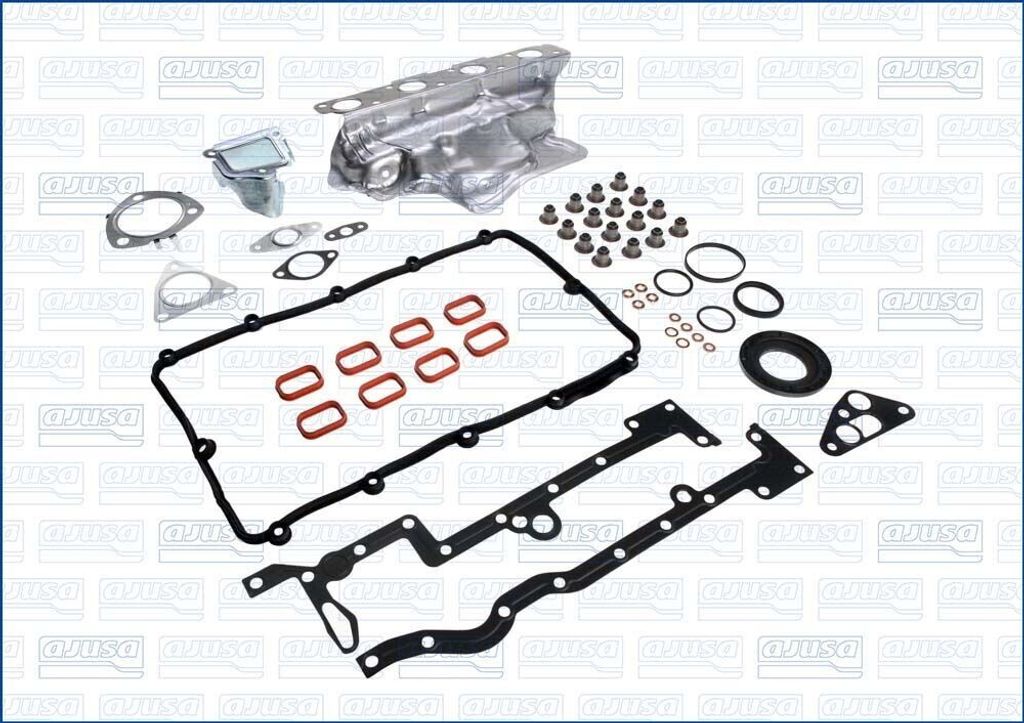 AJUSA 51047800 Motor-Dichtungsvollsatz Dichtsatz für FORD Transit Mk6 Kasten (V347, V348, FA) Transit Mk6 Bus (V347, V348, FD, FB, FS, FZ, FC)