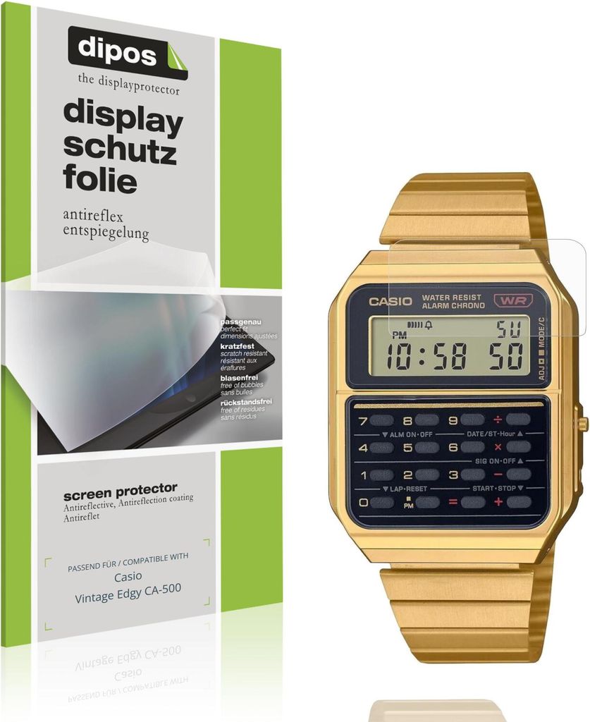 6x Schutzfolie für Casio Vintage Edgy CA-500 matt Displayschutzfolie Folie Display Schutz dipos
