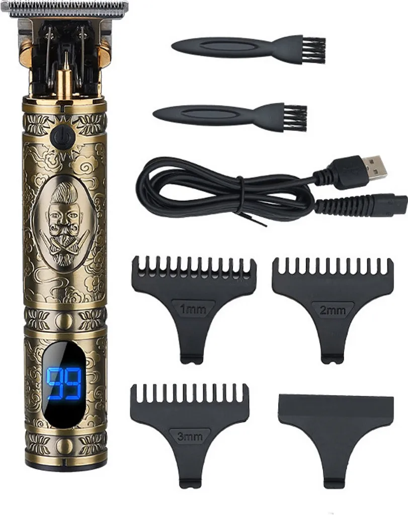 Tondeuse à cheveux électrique pour dégradés et barbe finition bronze