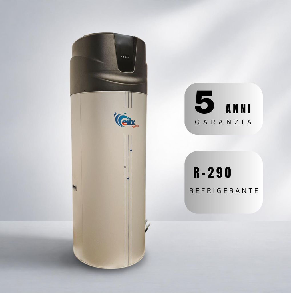 Elix Pompa di Calore Scaldabagno elettrico 200l R290 Boiler Immagine del prodotto 