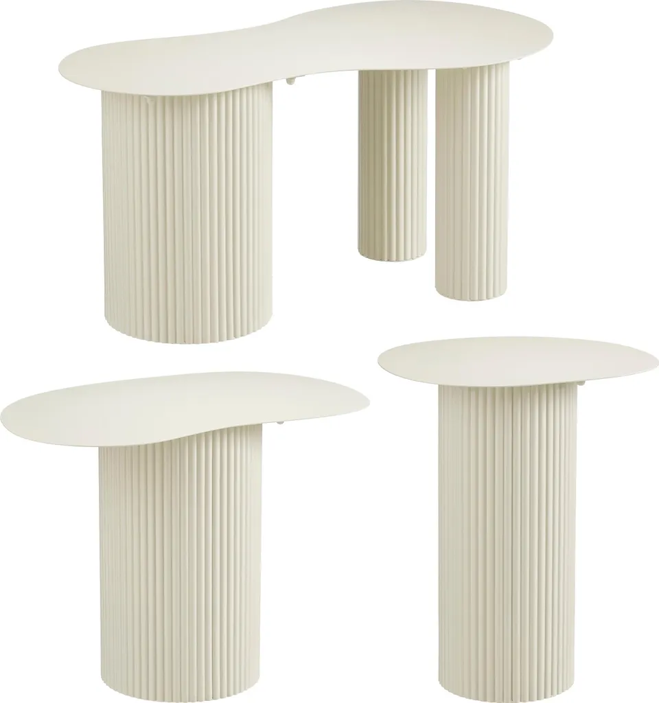 Gain de place : Tables gigognes Mica Lux en fer pour petits salons