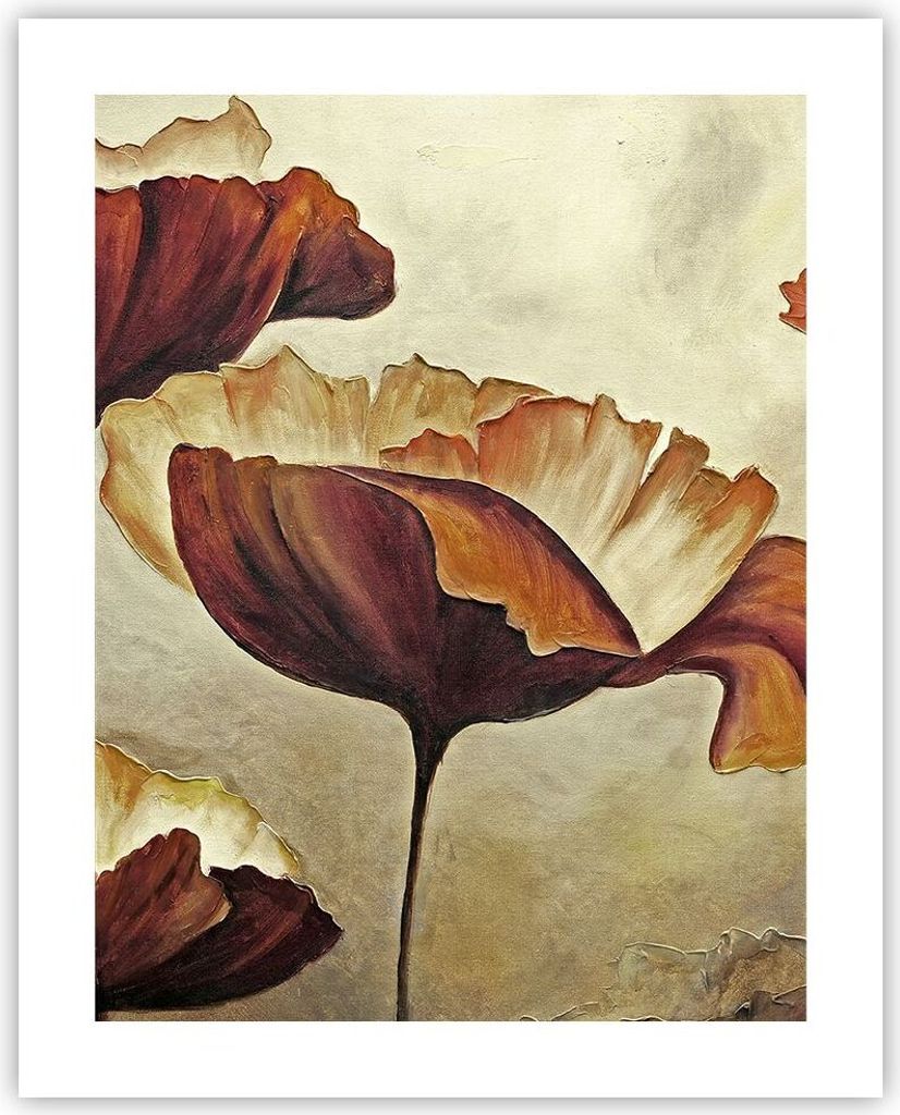 Poster - Poster ohne Rahmen - Mohn Blume Wiese - 40x50 cm - Wand Bild - Wanddeko - Wandbilder - Kunstposter - Wandposter - Bilder - Kunstdruck - Wa...