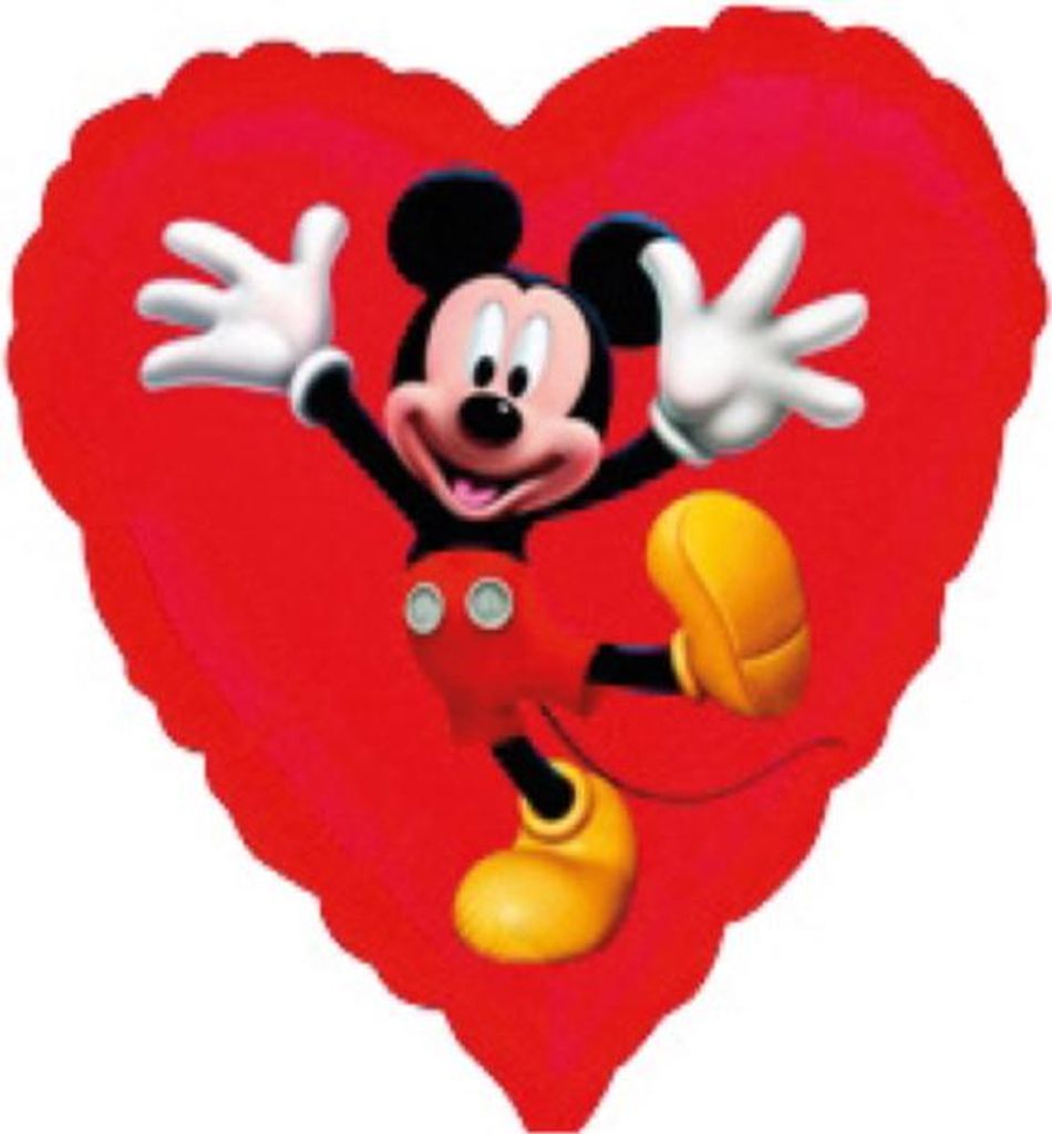 Mickey Mouse Herz Folienballon Mickey Party 45cm Produktbild 