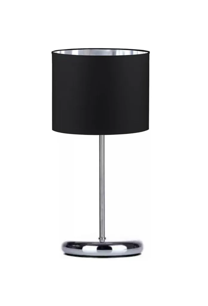 Lampada Design N230-GL1-SS E27 Vintage Moderna in Velour Nero Argento