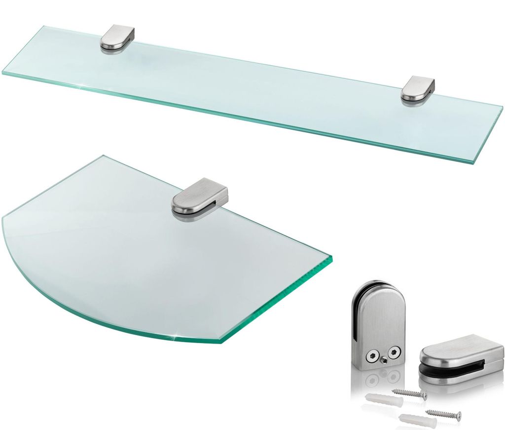 Glas Regal, Größe:50 x 10.16 x 0.6 cm, Glasboden:Milchglas Produktbild 