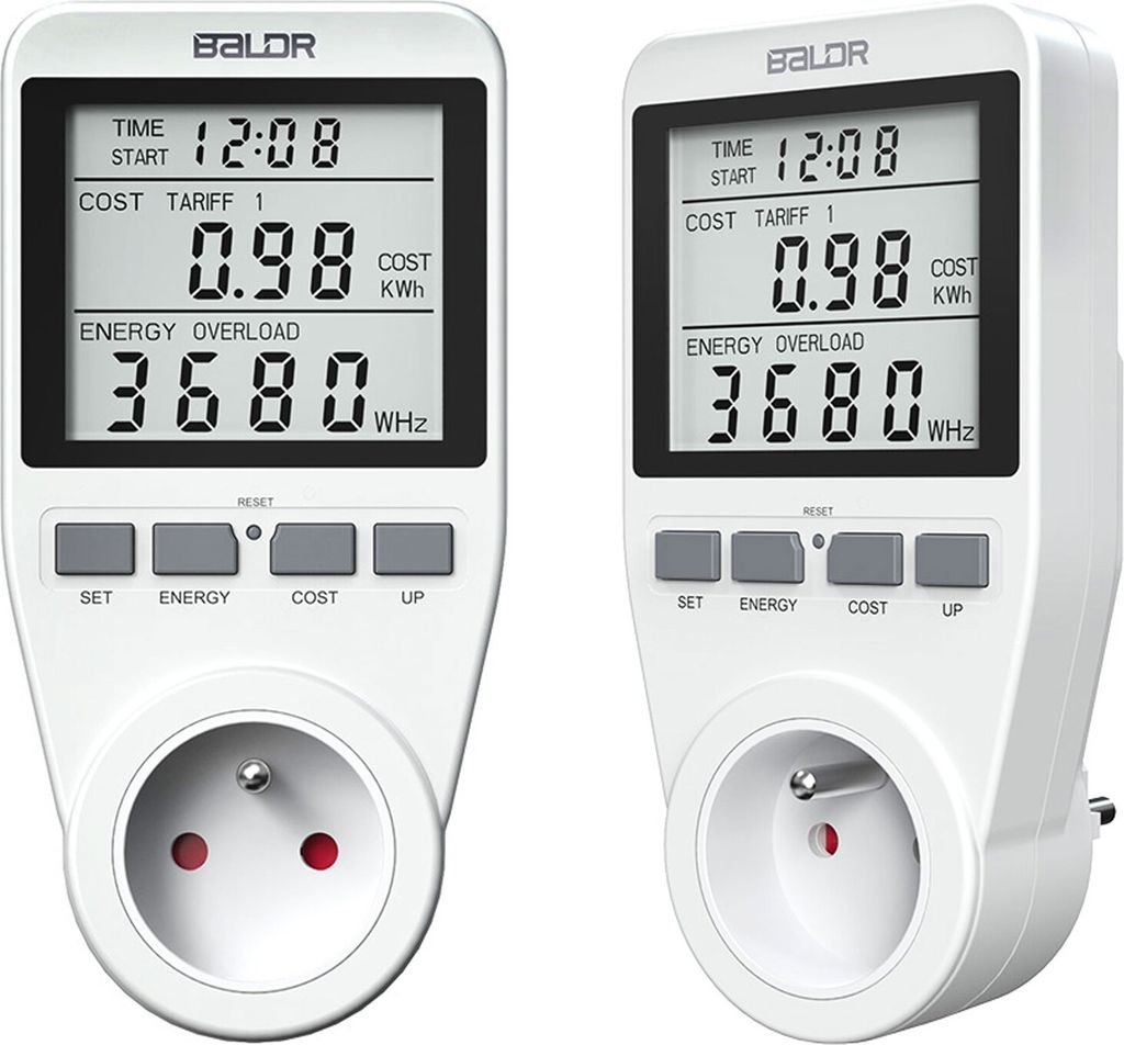 Baldr BD-990 Weißer einphasiger Stromverbrauchsmesser