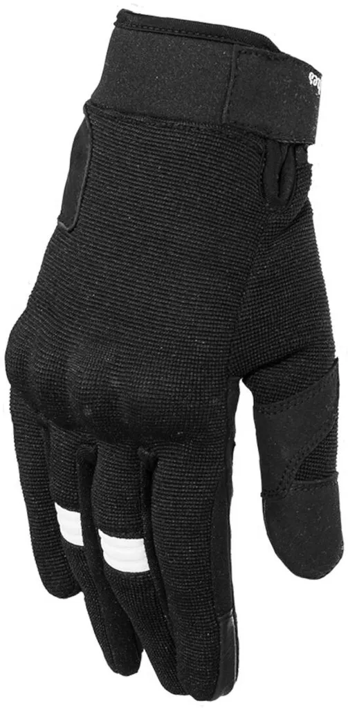 Gants moto femme Rusty Stitches Bonnie V2 Noir et Blanc en Taille M