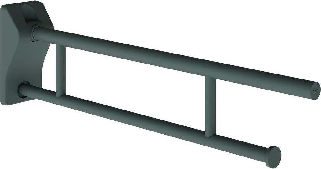 KWC AR Stützklappgriff, MEDCARE, Edelstahl, grau, 113x234x850 mm, WC-Rollenhalter