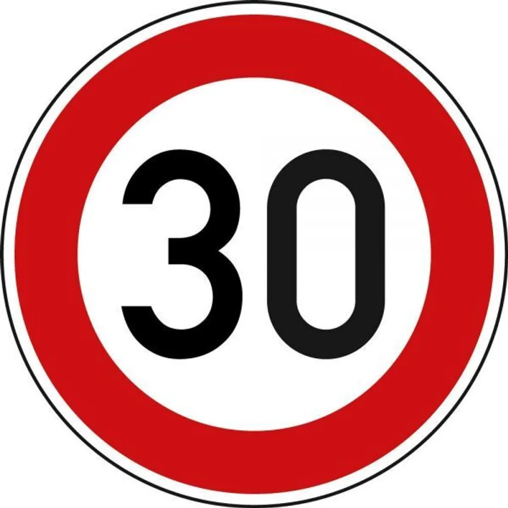 Panneau de Signalisation Dreifke Vitesse 30 Nr. 274-30 de 420mm d'Origine