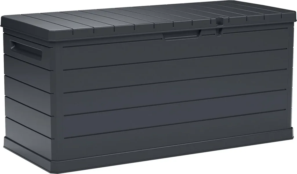 Coffre Anthracite Nurri en Résine Renforcée 119cm - Qualité Italienne