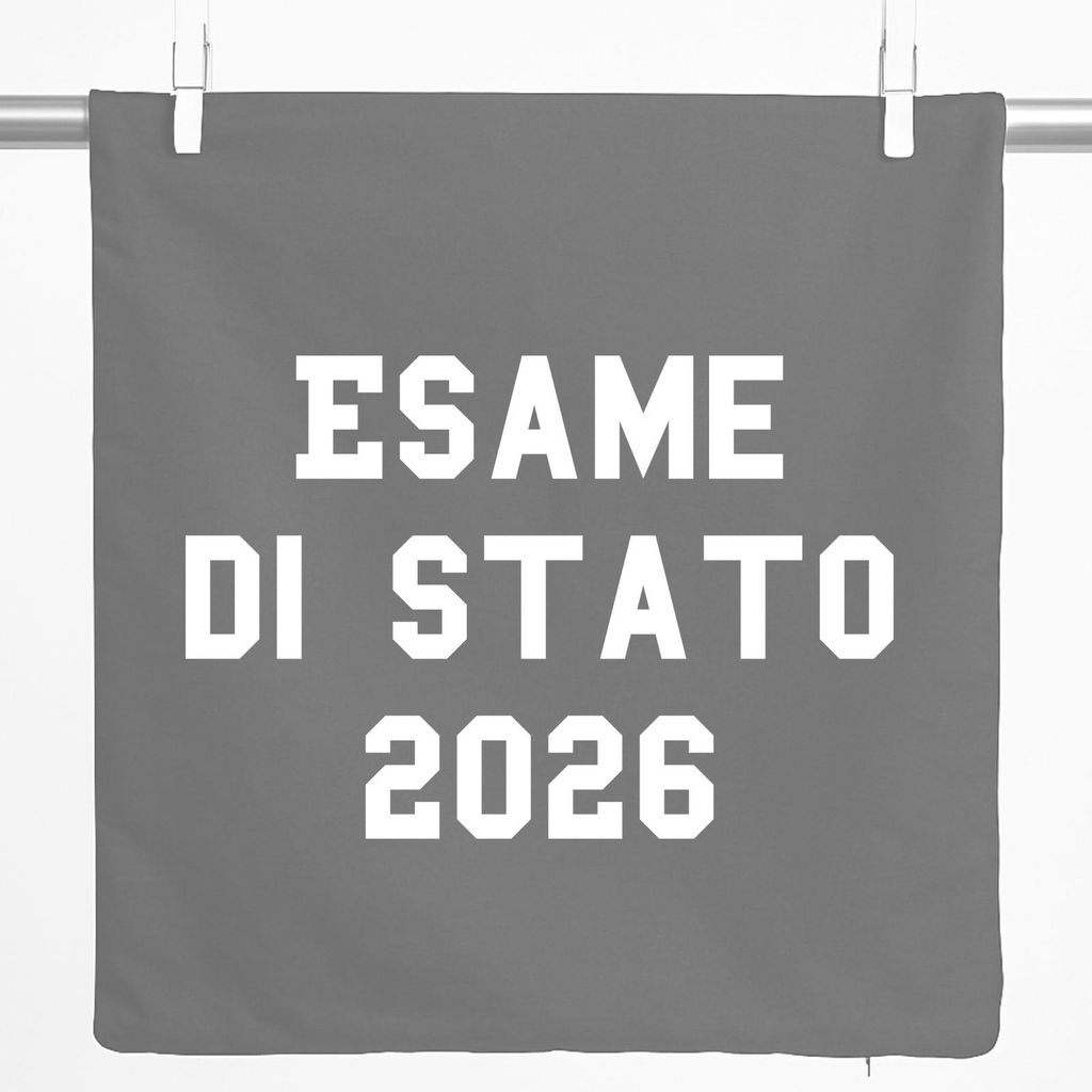 Huuraa Kissenbezug Esame di Stato 2026 Abschluss Italien 40x40cm Steel Grey Baumwolle Dekokissenbezug Geschenkidee