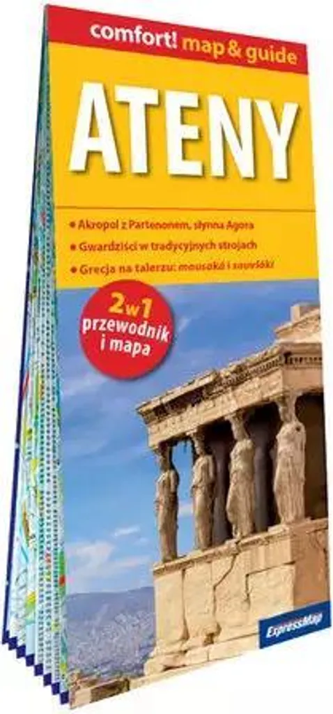 Athènes carte et guide plastifiés 2en1 : plan de ville indéchirable