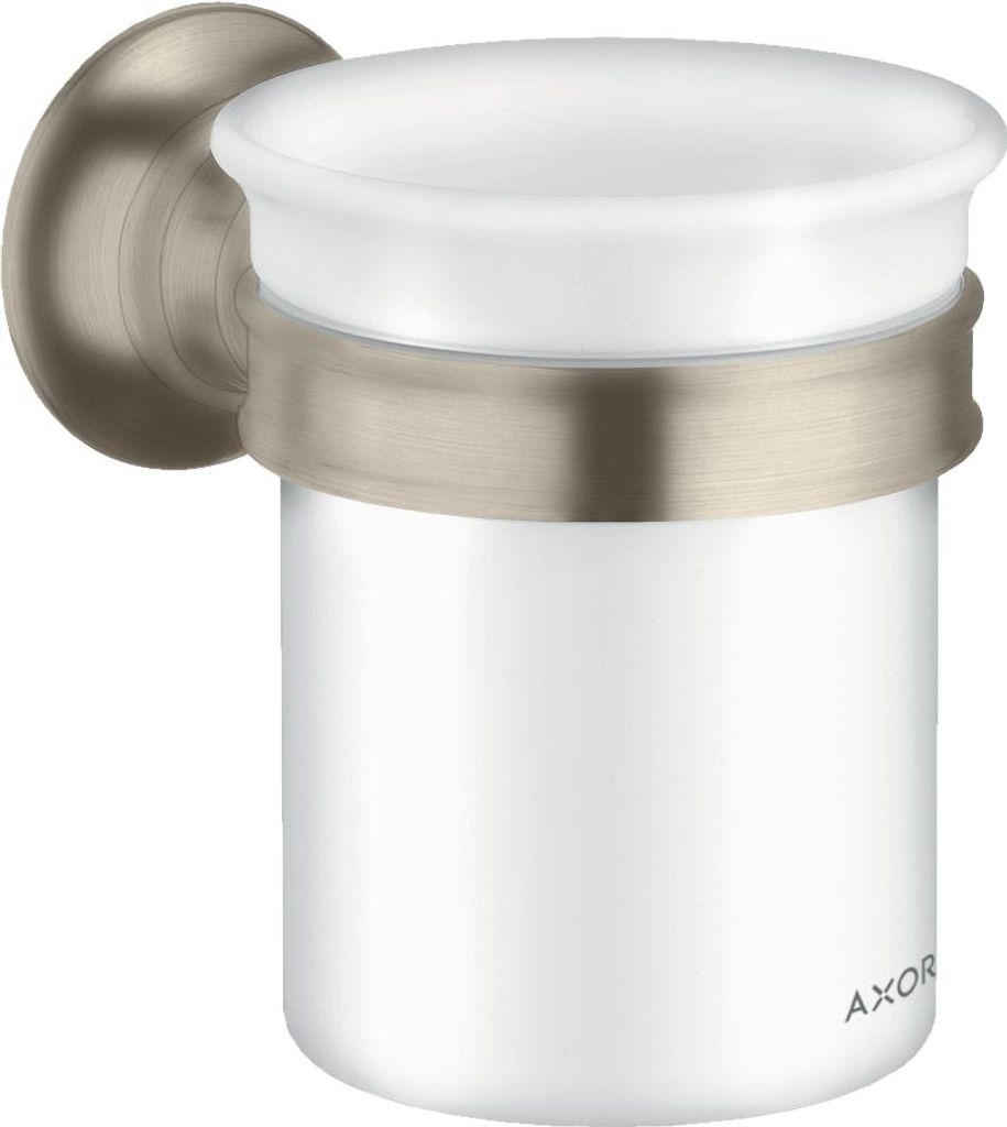 Zahnputzbecher AXOR MONTREUX Wandmontage brushed nickel Produktbild 