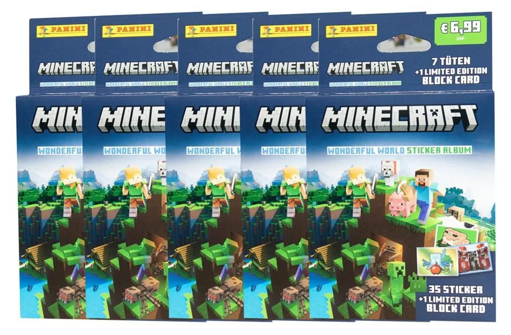 Minecraft 2 Wonderful World 2022 - Collection 5 Blisters Autocollants