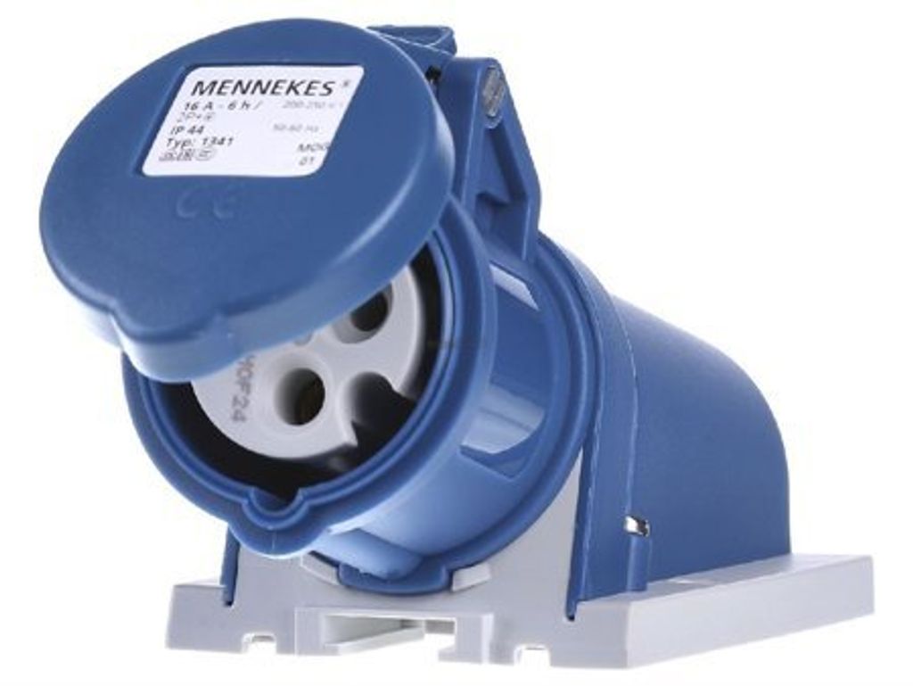 MENNEKES 1341, Přímý, 230 V, Modrá, Bílá, IP44, 1 kusů Obrázek produktu 