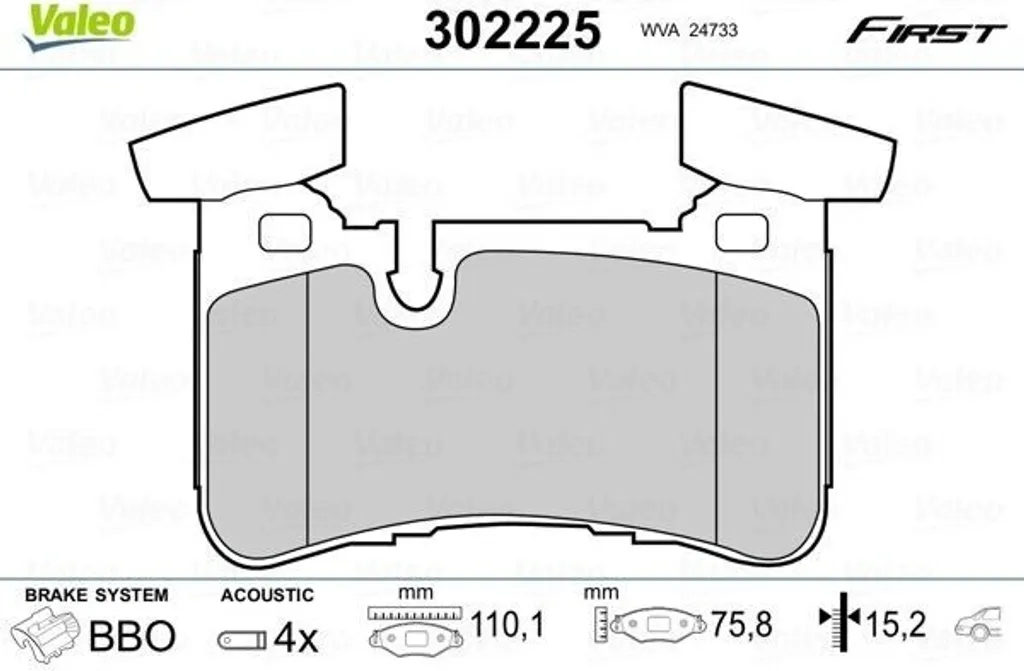 Plaquettes de frein haute performance Valeo pour Mercedes CLS C218 et X218