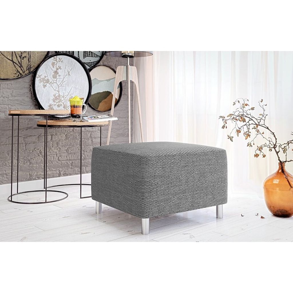 Pouf ELZA – grigio chiaro Immagine del prodotto 