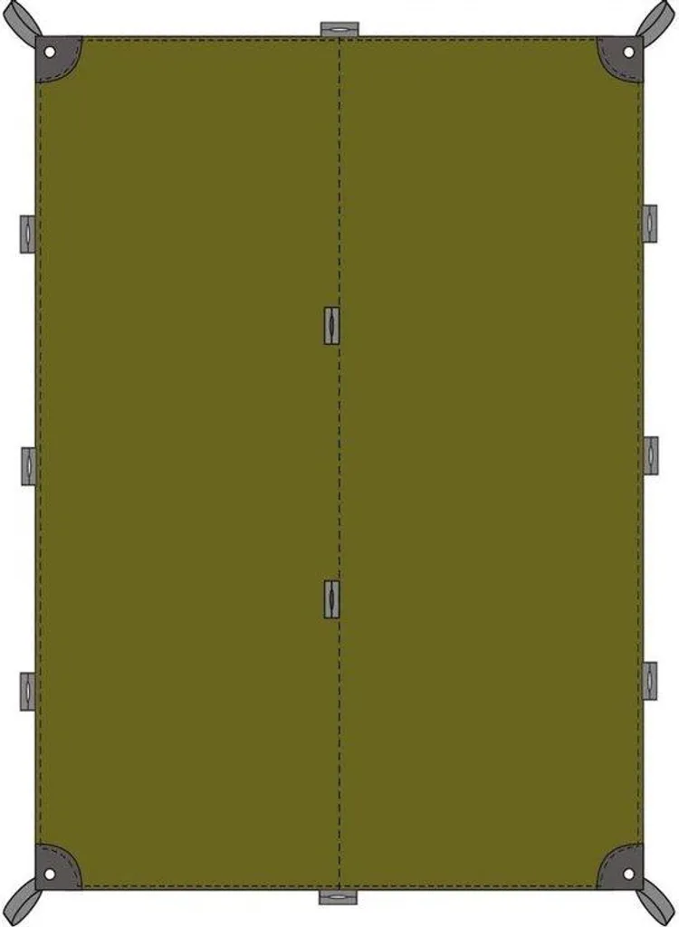 Bâche imperméable vert olive 285 x 400 cm renforcée pour extérieur