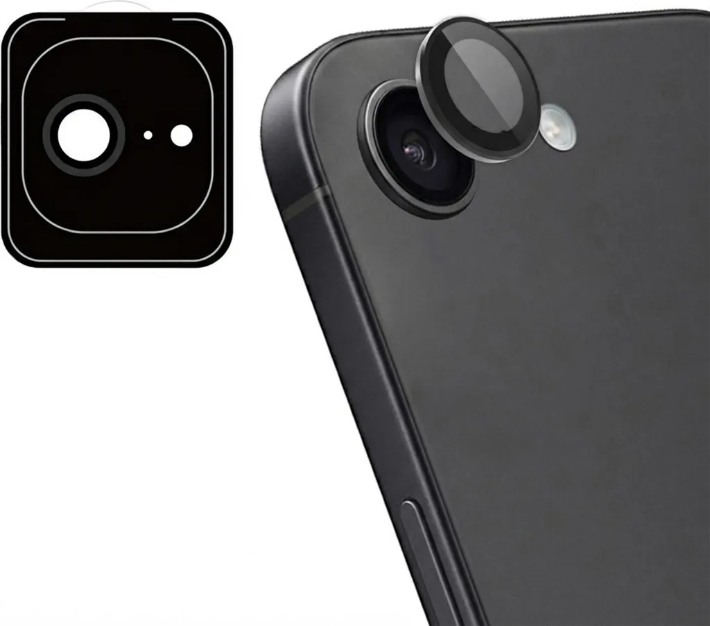 imoshion Protezione Fotocamera iPhone 16e Nero - Vetro 9H Confezione da 2