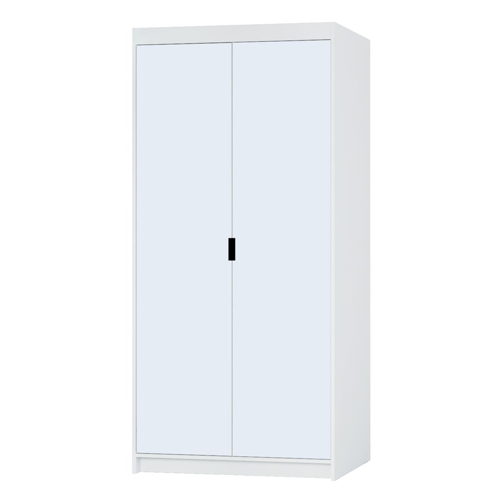 AX LIVING Schrank mit Spiegel Weißen Kleiderschrank Produktbild 