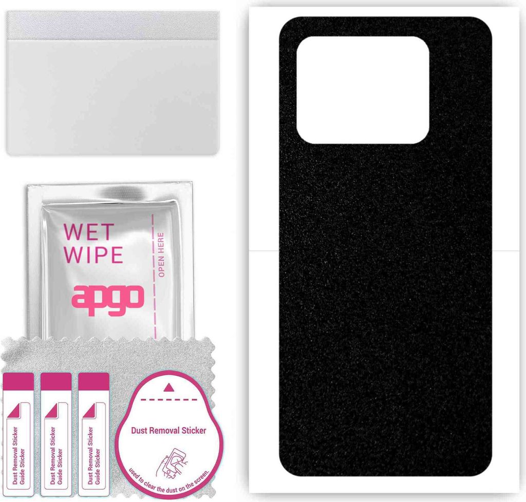 apgo Rückseite Schutzfolie, Skin, kompatibel mit Vivo iQOO Neo8, Hinten Displayschutzfolie aus Vinylfolie, kratzfest, einfache Montage - Mattschwarz