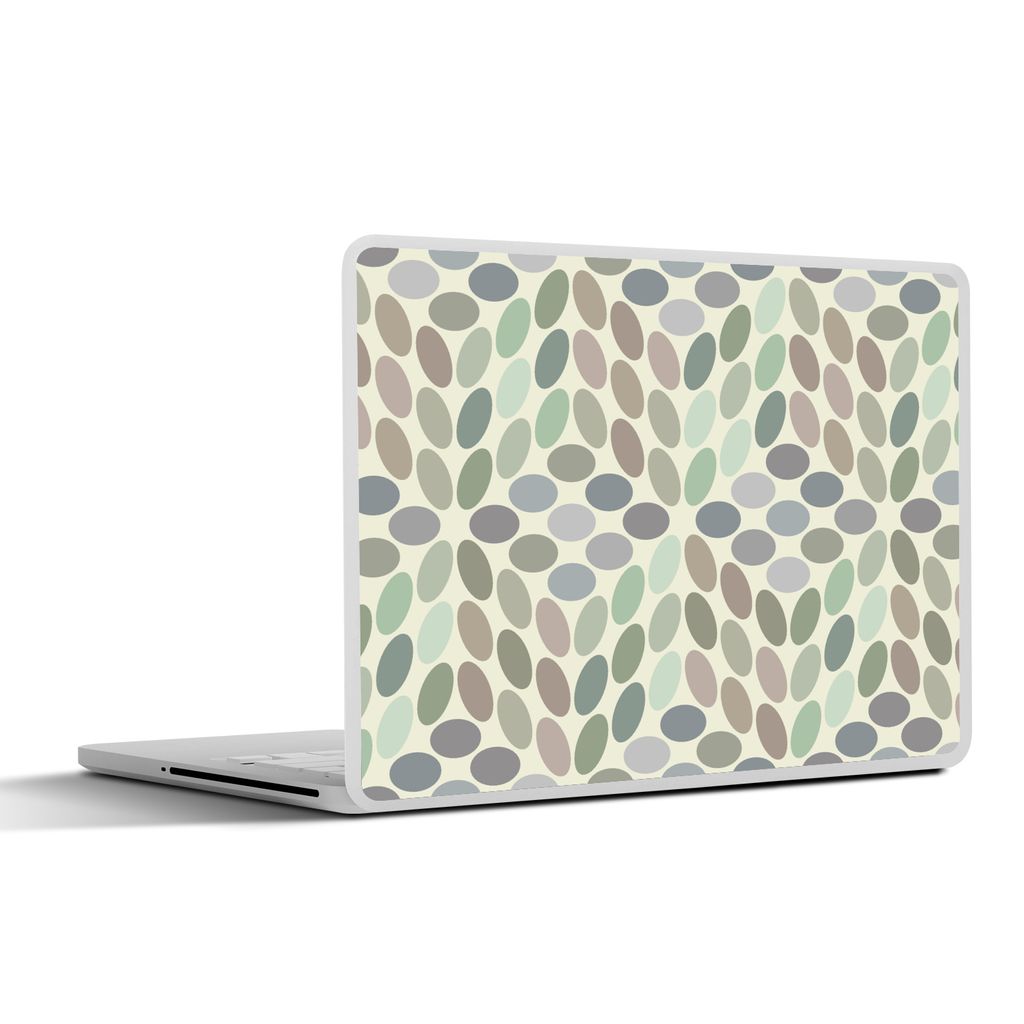 MuchoWow Laptop Aufkleber Sticker Cover Vintage - Punkte - 3D - Muster 36.5x27.5 cm - Laptop-Sticker