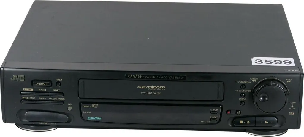 Lecteur VHS JVC HR-J715EH Solution Fiable pour Bandes avec SQ Hyperbass