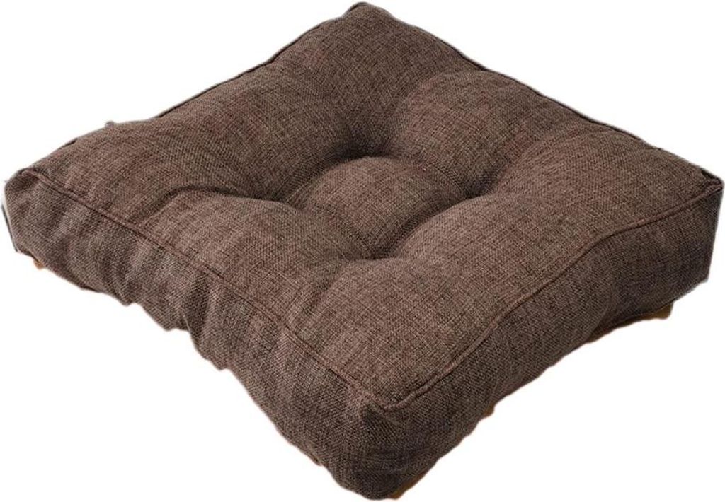 Quadratische Bodensitzkissen, weiches, dickes Yoga-Meditationskissen aus Leinen, Tatami-Bodenkissen, Lesekissen, Stuhlpolster, lässige Sitzgelegen...