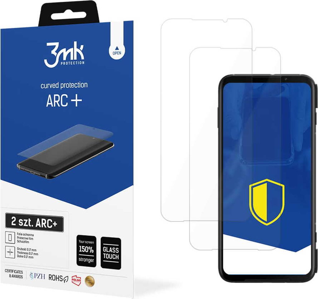 3mk Display Schutzfolie ARC+ für Xiaomi Black Shark 3 0,17mm Self-Heal (2 Stück)