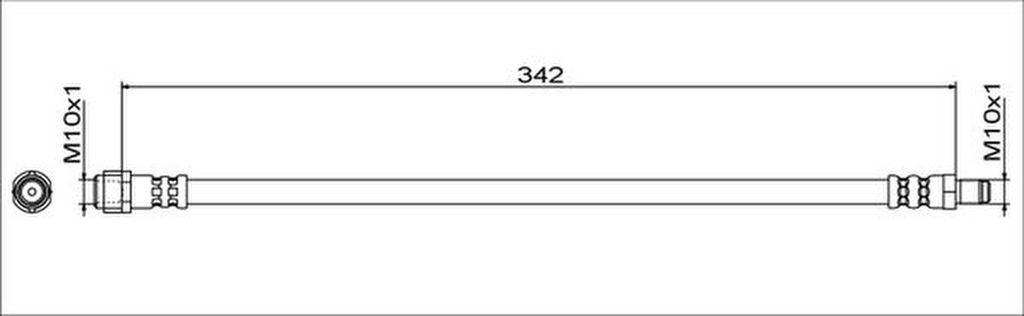 METZGER 4111787 Bremsschlauch Vorne Links Vorne Rechts passend für MERCEDES-BENZ SL (R129)