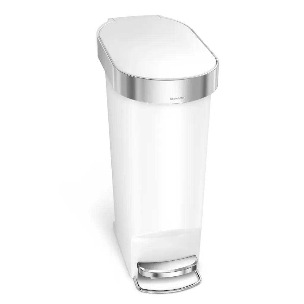 Fini la poubelle encombrante : Simplehuman Slim 40L blanche CW1392