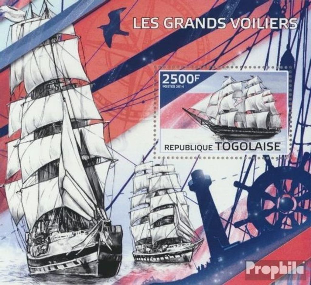 Briefmarken Togo 2014 Mi Block 1029 (kompl. Ausgabe) postfrisch Segelschiffe