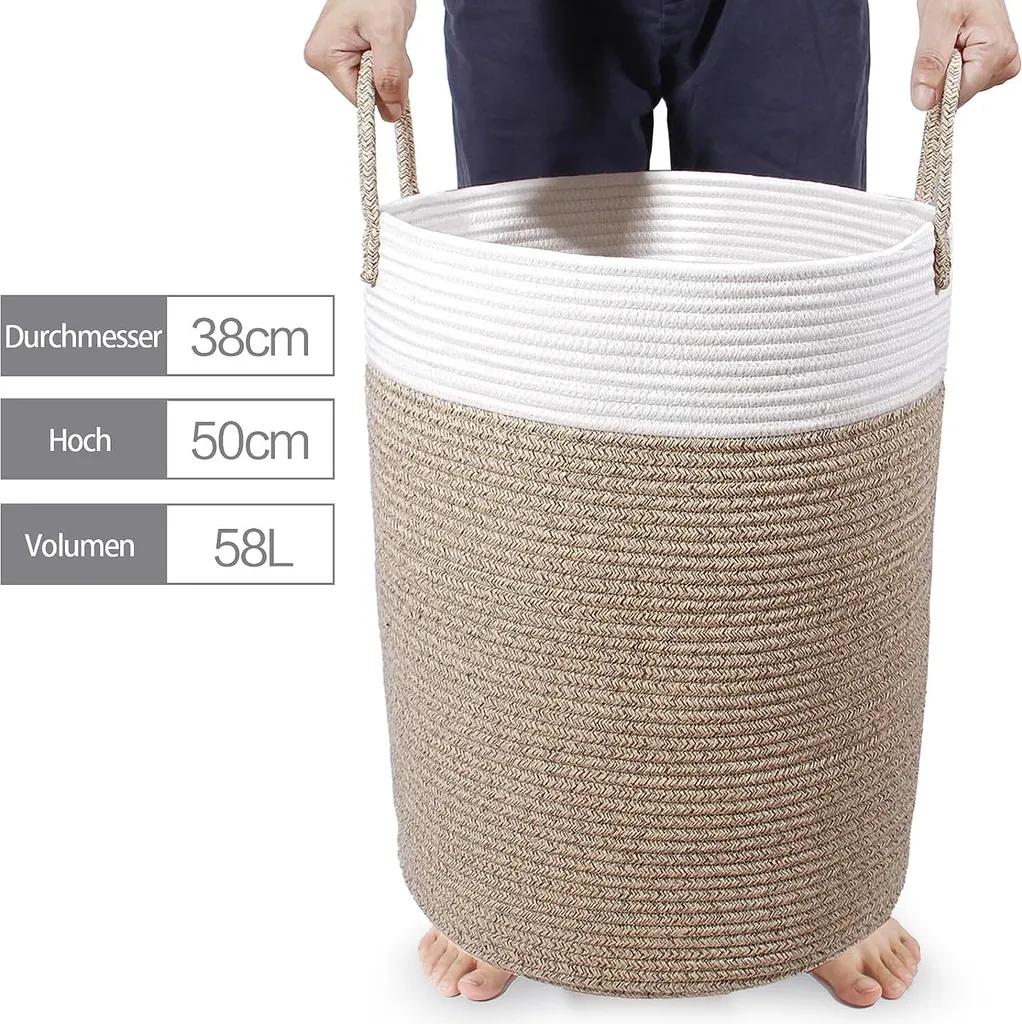 Collecteur de linge tressé : fini le désordre avec ce panier 38x50 cm