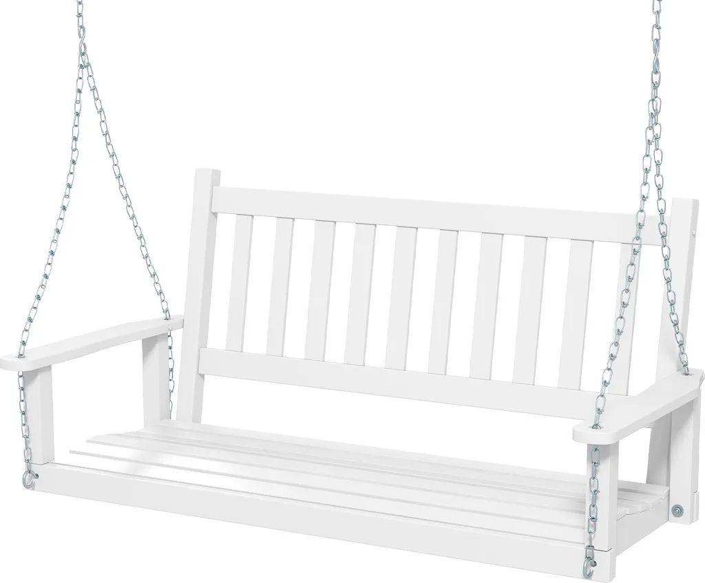 Altalena Hollywood Legno 2 Posti COSTWAY - Sicura per Bambini
