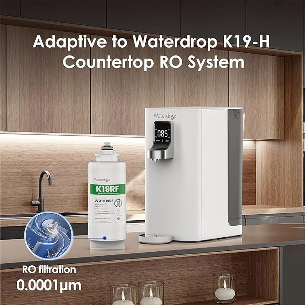 Water Filter Osmosis Waterdrop RO-Ersatzfilter Für WD-K19-H Wasserspender – 0,0001 Um Filter Für Kalkfreies, Reines Trinkwasser Countertop Filter