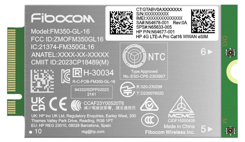 HP Funkmodem 4G LTE-A WWAN Modul Immagine del prodotto 