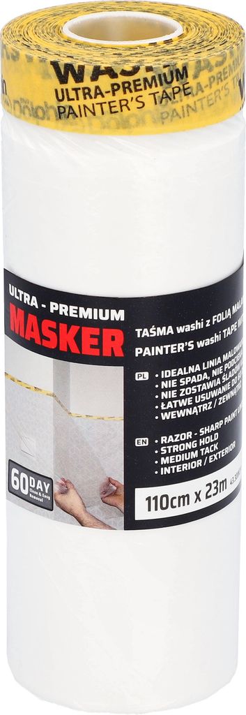 Blue Dolphin Washi Masker Abdeckfolie mit Klebeband 110cm x 23m