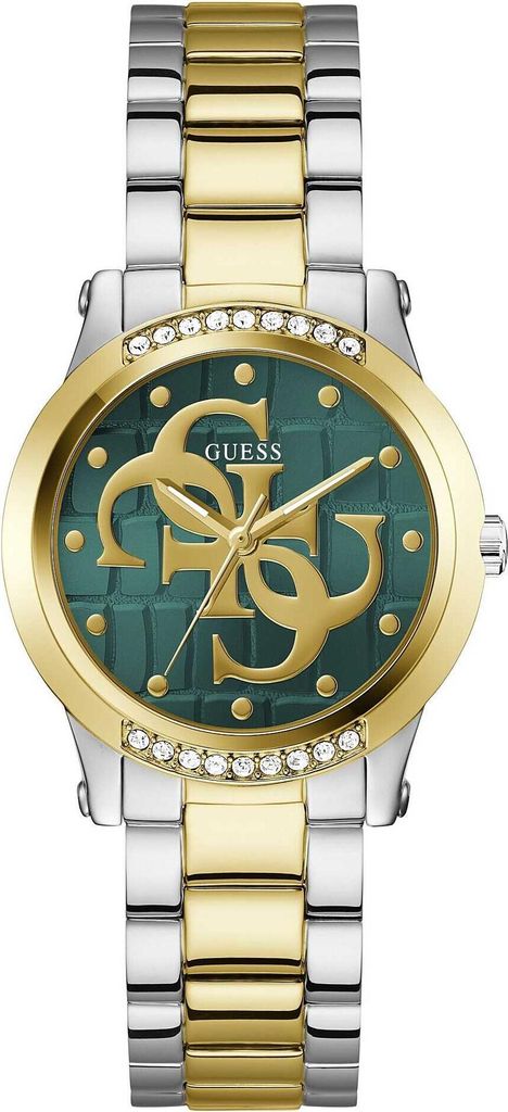 Guess Ladies 2-Tone Analog Watch Armbanduhr grün ANNETTE GW0861L4