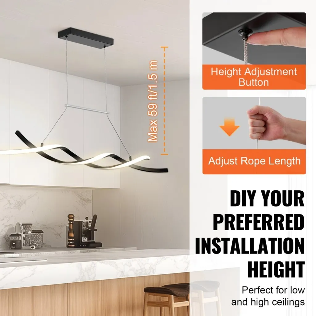 Lustre LED avec Télécommande : Dites Adieu à l'Éclairage Fixe et Terne - 4