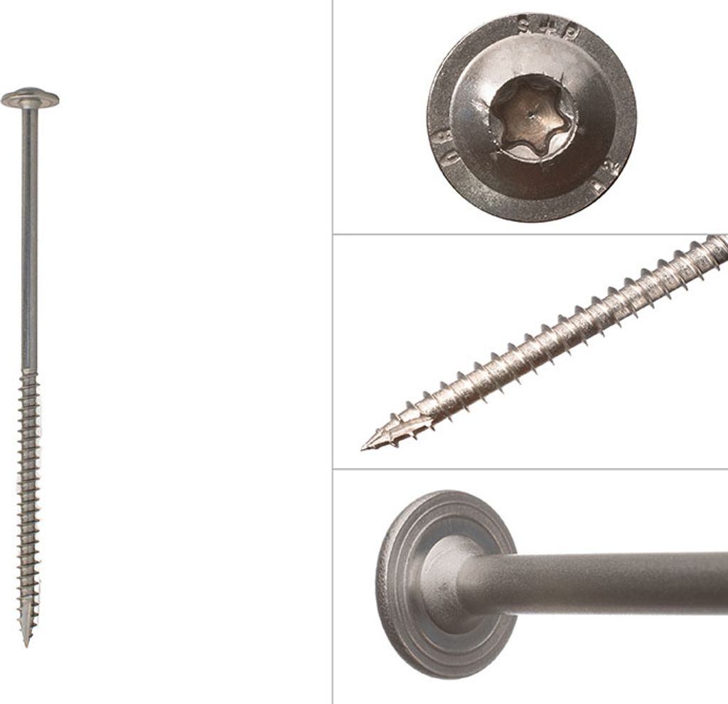 Tellerkopfschrauben Edelstahl A2 6 x 140 mm Torx 25 - Schachtel 50 Stück